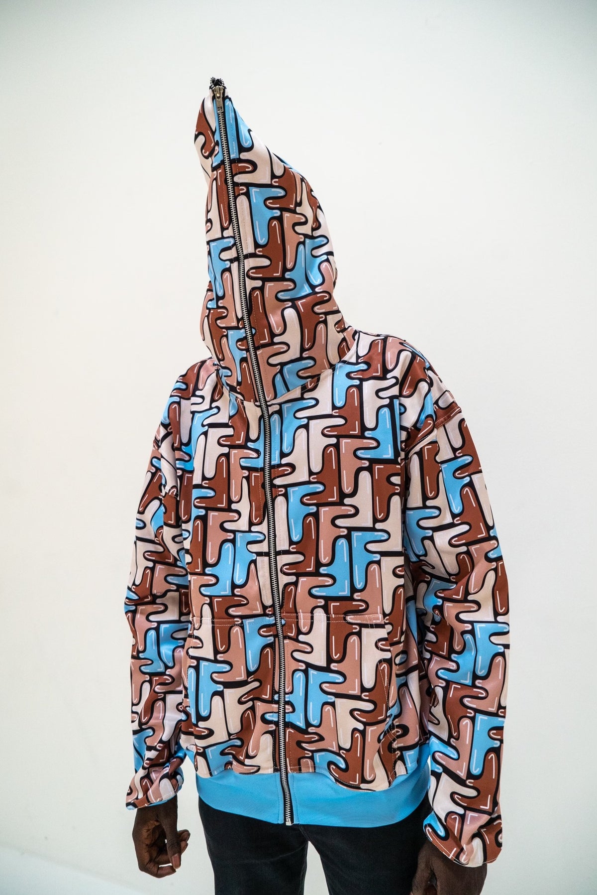 F print Full Zip Up Hoodie – Facade